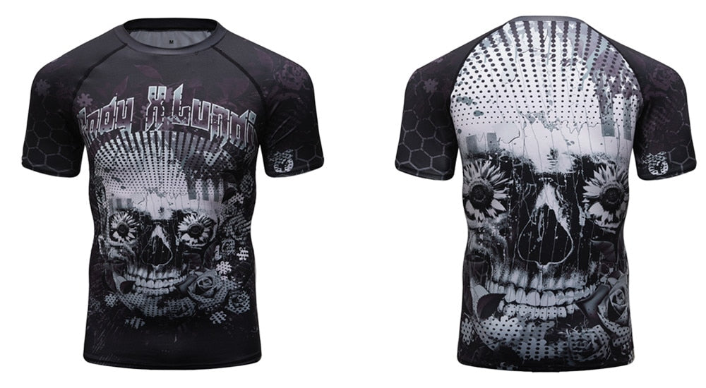 Sugar Skull Compression Elite Long Sleeve Rashguard