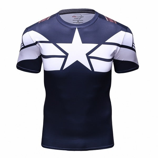 Captain America Compression '101st Airborne' Elite Short Sleeve Rashguard