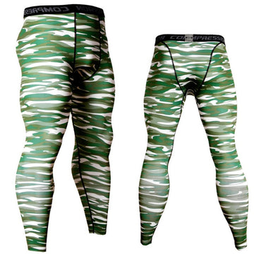 Men's Camouflage 'Green' Compression Leggings Spats