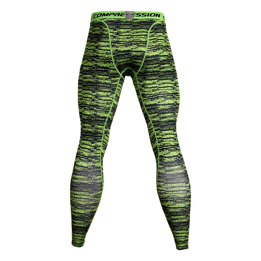 Men's Camouflage 'Digital Green' Compression Leggings Spats