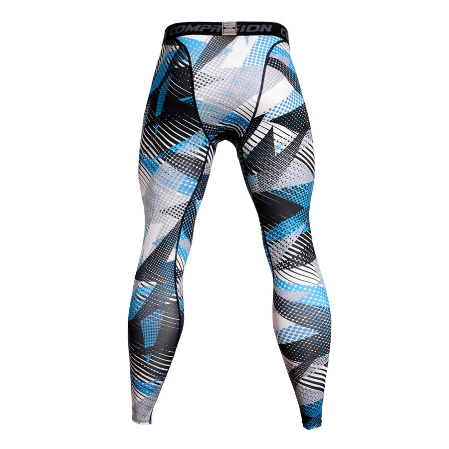 Men's Camouflage 'Digital Bath' Compression Leggings Spats