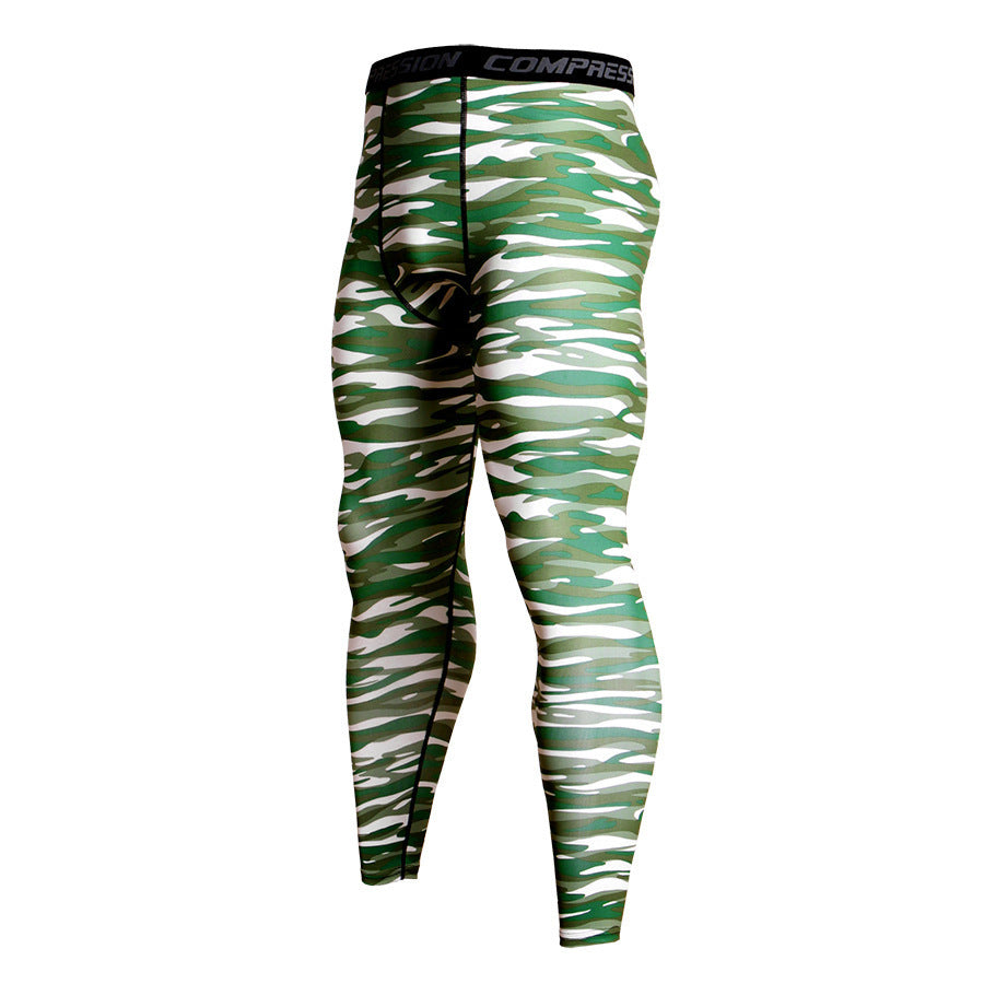 Men's Camouflage 'Green' Compression Leggings Spats