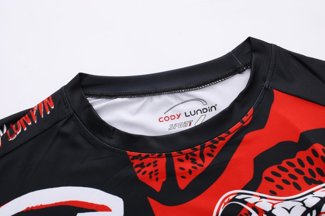 King Cobra Compression 'Red Scales' Elite Short Sleeve Rashguard