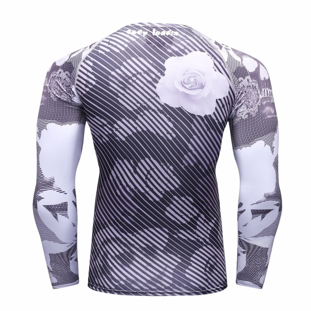 Camouflage Compression 'Greyscale' Elite Long Sleeve Rashguard