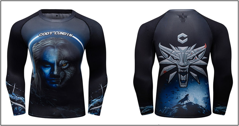 Wolf Compression 'Of Wolf and Man | Set of 2' Elite Rashguard