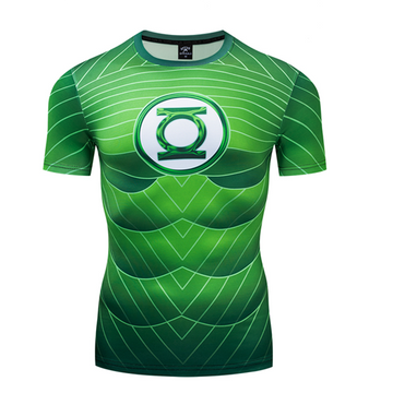 Green Lantern Compression 'Comic' Premium Short Sleeve Rashguard