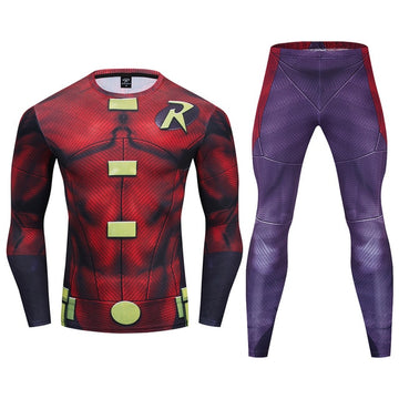 Robin Compression 'Tim Drake' Premium Long Sleeve Rashguard Set