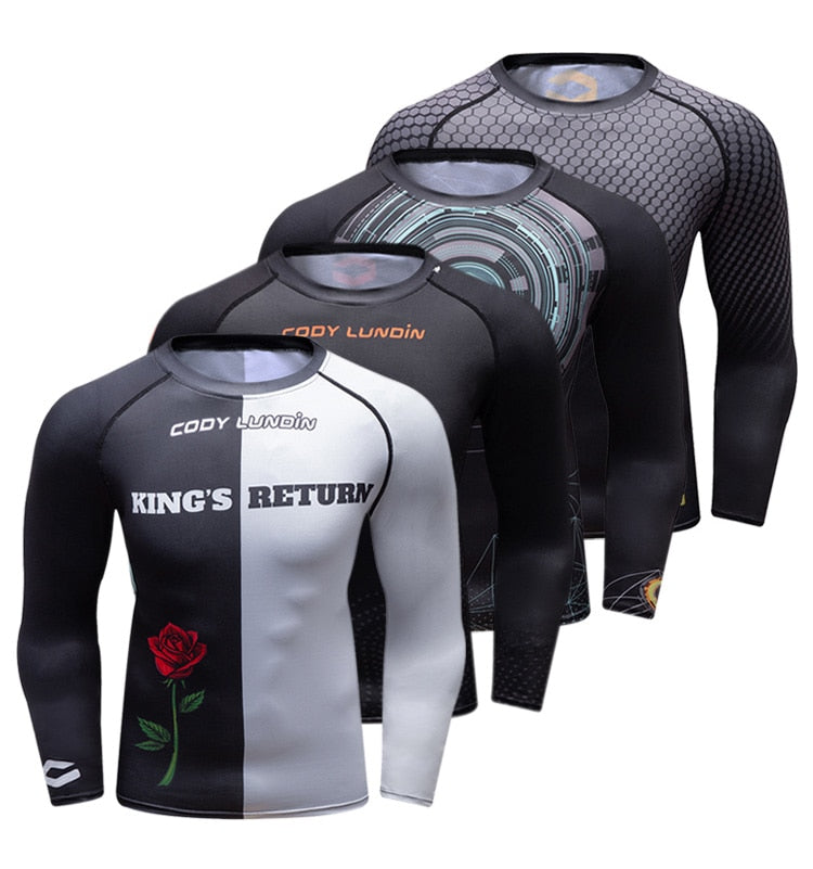 Warrior Compression 'Geometric' Elite Long Sleeve RashGuard