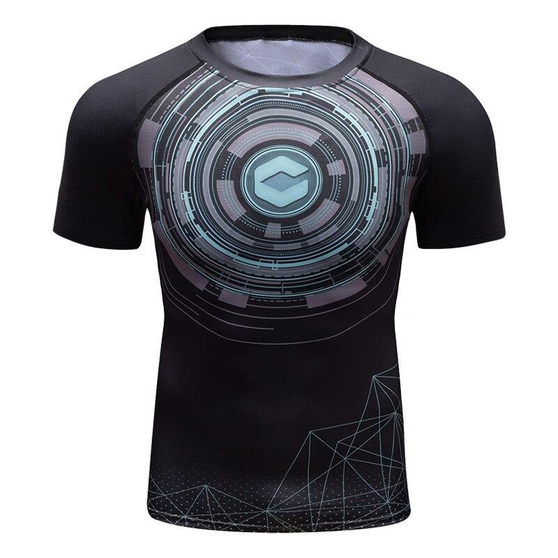 Warrior Compression 'Geometric' Elite Short Sleeve RashGuard