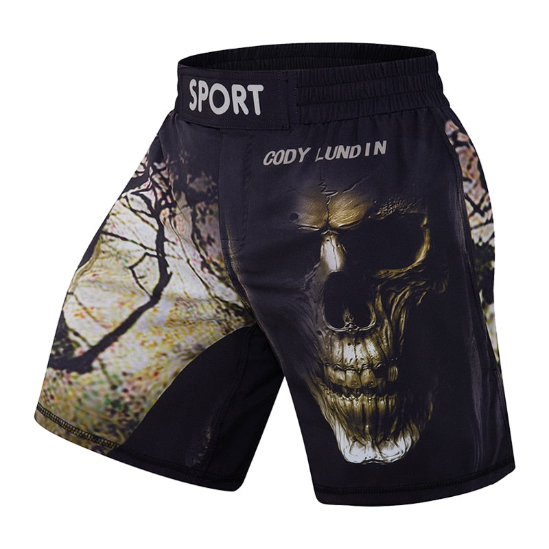 Warrior Series Men's Skull 'In the Shadows' Elite Fight Shorts