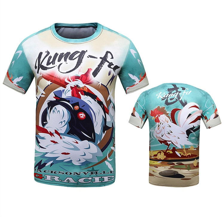 Kids Rooster 'Kung Fu' Elite Short Sleeve Rashguard