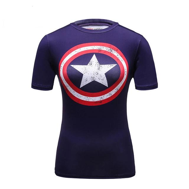 Women's Captain Compression 'USA' Short Sleeve Rashguard