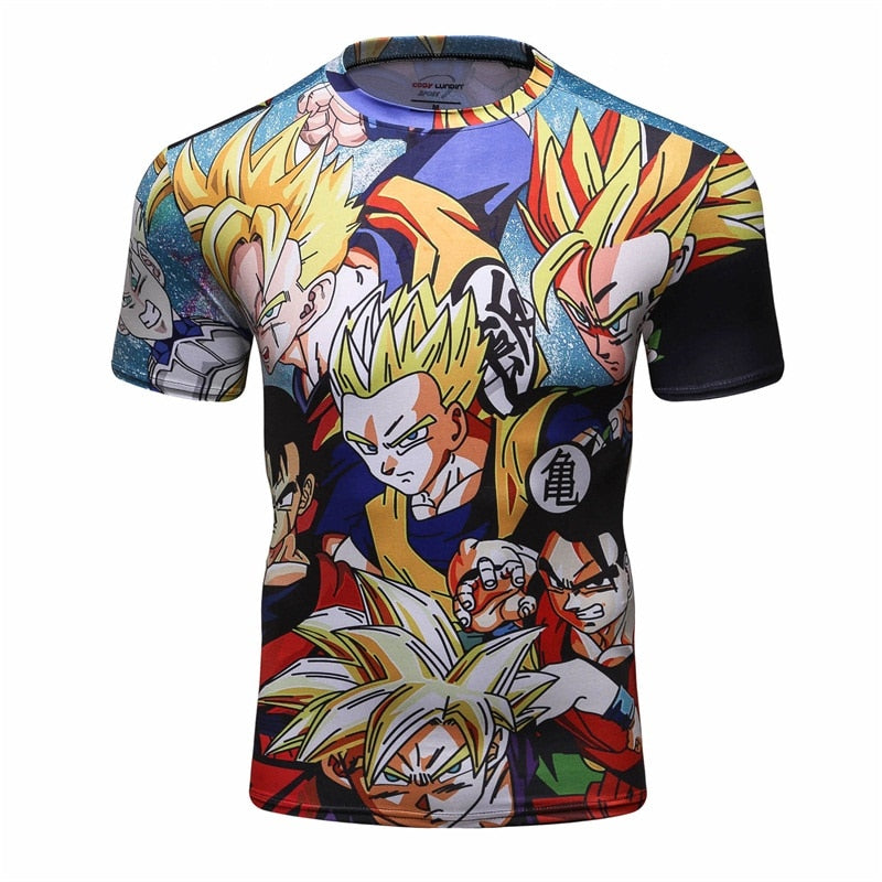 Dragon Ball Z Compression 'Mural' Elite Short Sleeve Rashguard