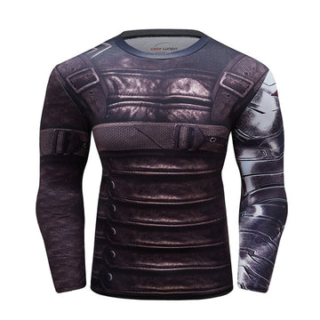 Winter Soldier 'Soldier | White Wolf' Compression Elite Long Sleeve Rashguard