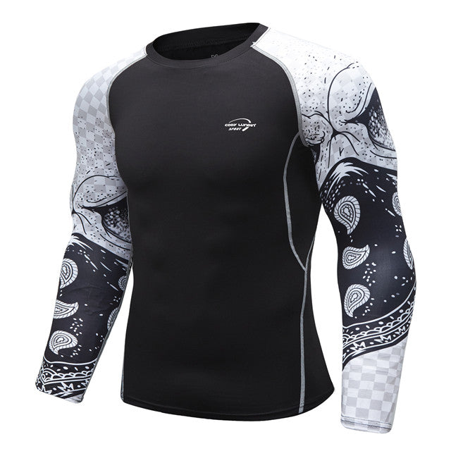 Tribal Compression 'Poppy Fields' Elite Long Sleeve Rashguard