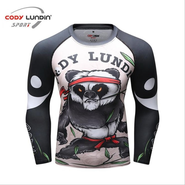 Panda Compression 'Red Belt' Elite Long Sleeve Rashguard