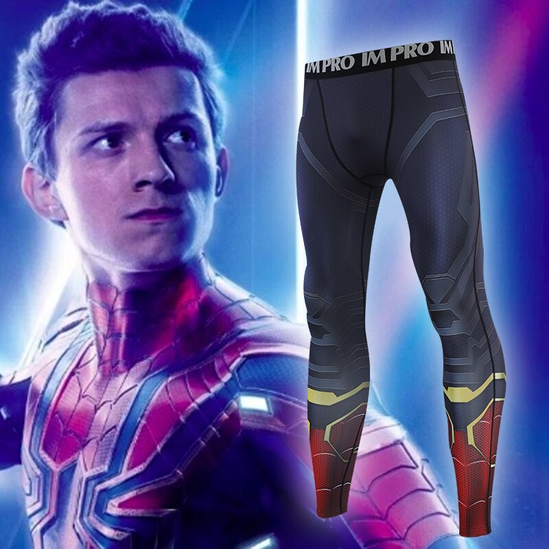 Men's Spider Man Leggings 'Far From Home | Iron Spider Man' Compression Spats