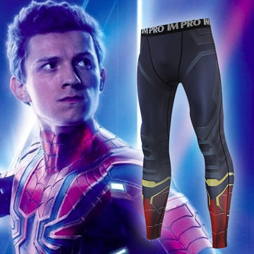 Men's Spider Man Leggings 'Far From Home | Iron Spider Man' Compression Spats