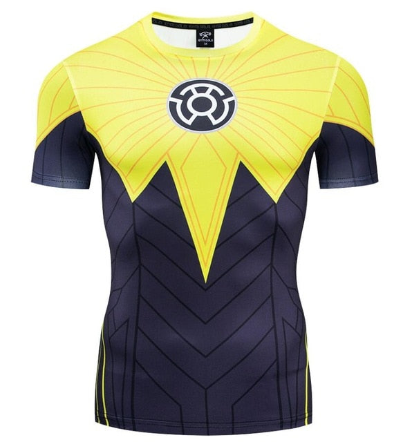 Green Lantern Sinestro Compression 'Comic' Short Sleeve Rashguard