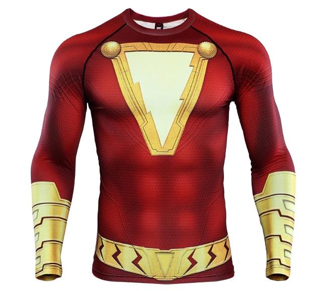 Shazam Long Sleeve Compression Rash Guard-RashGuardStore