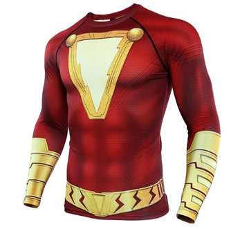 Shazam Long Sleeve Compression Rash Guard-RashGuardStore