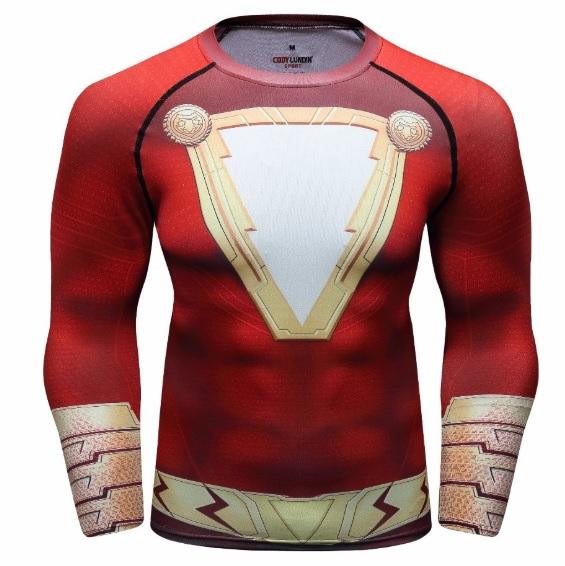 Shazam Premium Long Sleeve Compression Rash Guard-RashGuardStore