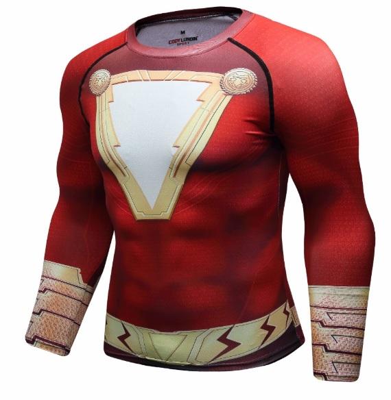 Shazam Premium Long Sleeve Compression Rash Guard-RashGuardStore