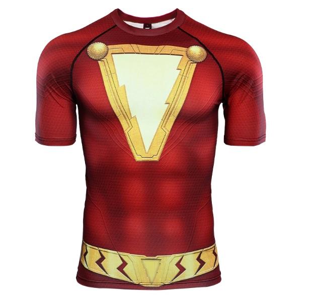 Shazam Short Sleeve Compression Rash Guard-RashGuardStore