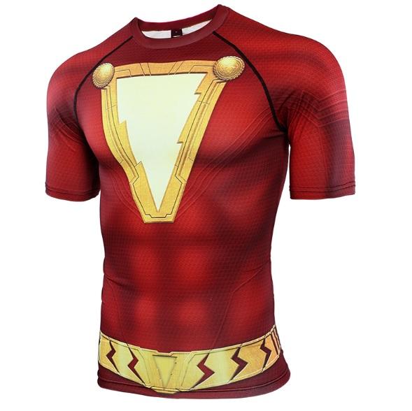 Shazam Short Sleeve Compression Rash Guard-RashGuardStore