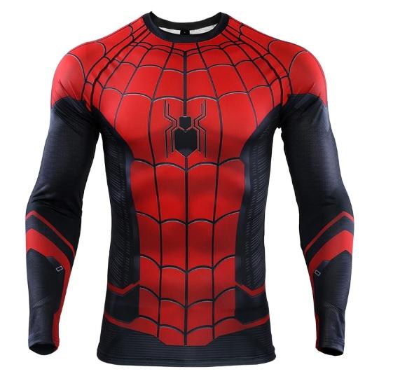 Spiderman 'Far From Home' Compression Long Sleeve Rashguard-RashGuardStore