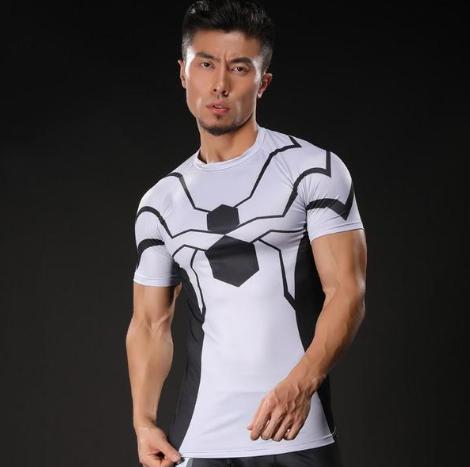 Spiderman "Future Foundation" Compression Short Sleeve Rashguard-RashGuardStore