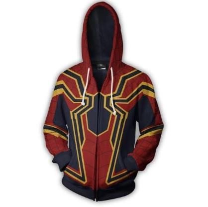 Spiderman 'Infinity War' Iron Spider Zip Up Hoodie-RashGuardStore