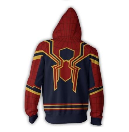 Spiderman 'Infinity War' Iron Spider Zip Up Hoodie-RashGuardStore