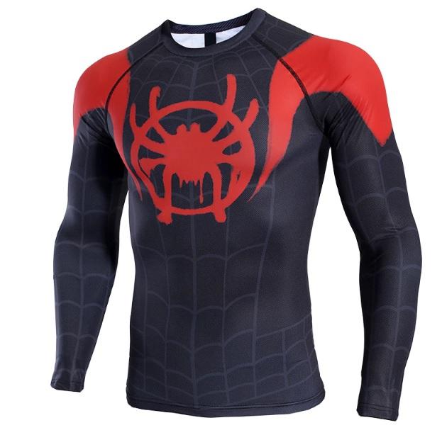Spiderman 'Into The Spiderverse' Miles Morales Compression Long Sleeve Rashguard-RashGuardStore