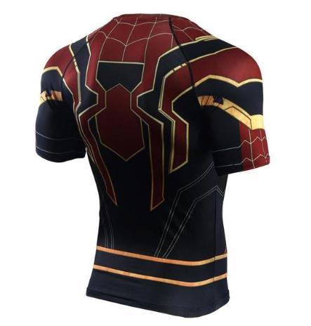 Spiderman "Iron Spider" Infinity War Compression Short Sleeve Rashguard-RashGuardStore