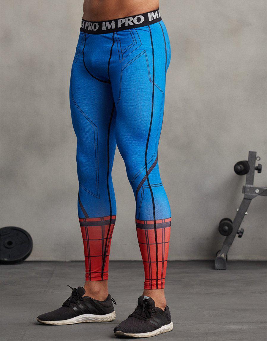 Spiderman Men'S Compression Leggings Grappling Spats-RashGuardStore