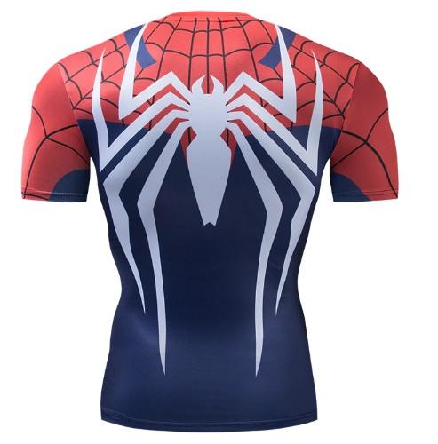 Spiderman "PS4 Advanced Suit" Dri-Fit Short Sleeve Rashguard-RashGuardStore