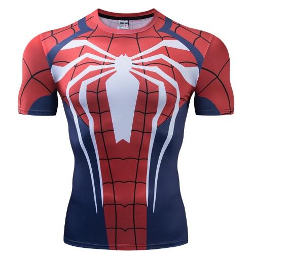 Spiderman "PS4 Advanced Suit" Dri-Fit Short Sleeve Rashguard-RashGuardStore