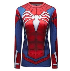 Spiderman "PS4" Women's Compression Long Sleeve Rashguard-RashGuardStore