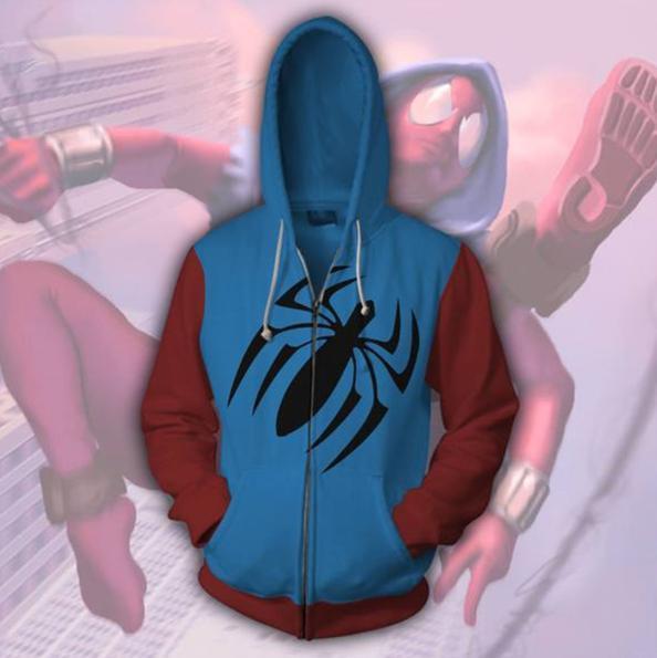 Spiderman 'Scarlet Spider' Zip Up Hoodie-RashGuardStore
