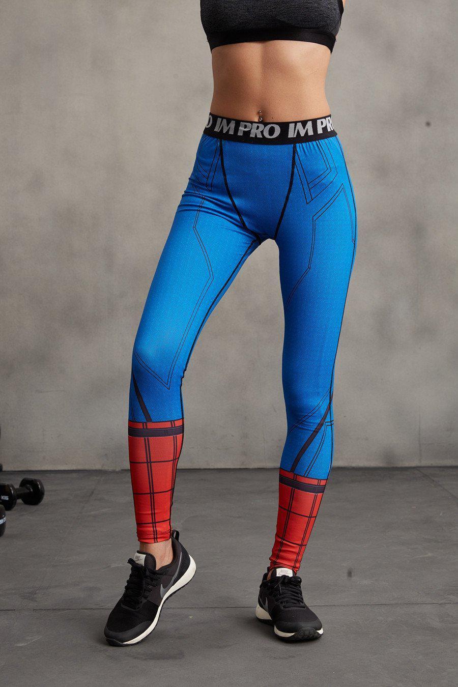 Spiderman "Spiderwoman" Women's Compression Leggings Grappling Spats-RashGuardStore