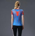 Spiderman Women's Animated Compression Short Sleeve Long Sleeve-RashGuardStore