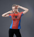 Spiderman Women's Animated Compression Short Sleeve Long Sleeve-RashGuardStore