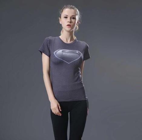 Supergirl 'Daughter Of Krypton' Compression Short Sleeve Rash Guard-RashGuardStore