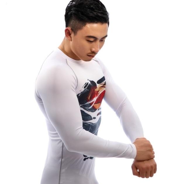 Superman "Dark Hero Revealed" Compression Long Sleeve Rashguard-RashGuardStore