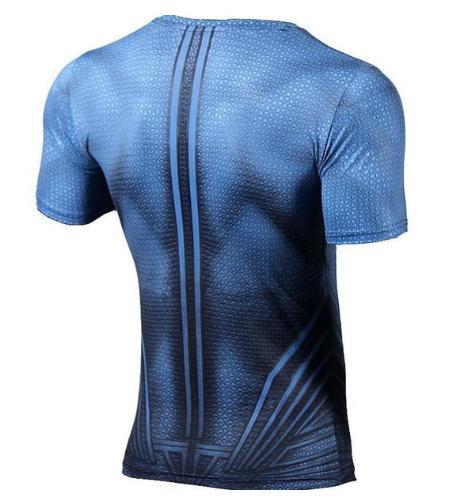 Superman "Distant Fires" Short Sleeve Compression Rashguard-RashGuardStore