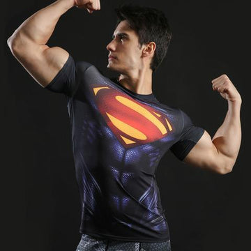 Superman "Evil" Short Sleeve Compression Rashguard-RashGuardStore