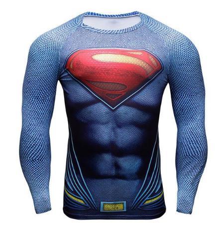 Superman "Last Stand On Krypton" Compression Long Sleeve Rashguard-RashGuardStore