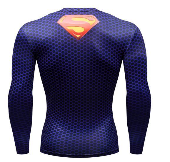 Superman "New 52" Premium Dri-Fit Long Sleeve Rashguard-RashGuardStore