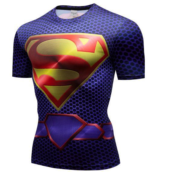 Superman "New 52" Premium Dri-Fit Short Sleeve Rashguard-RashGuardStore